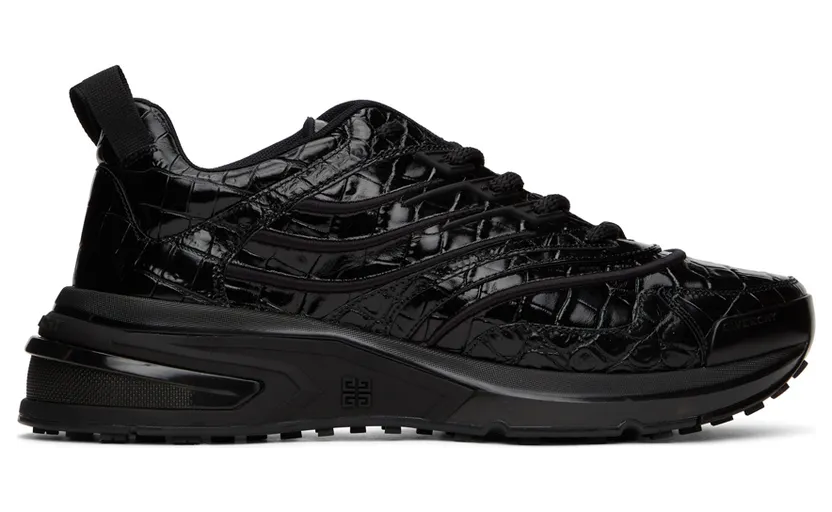 Givenchy Black Croc GIV 1 Sneakers (BH004WH0V8)