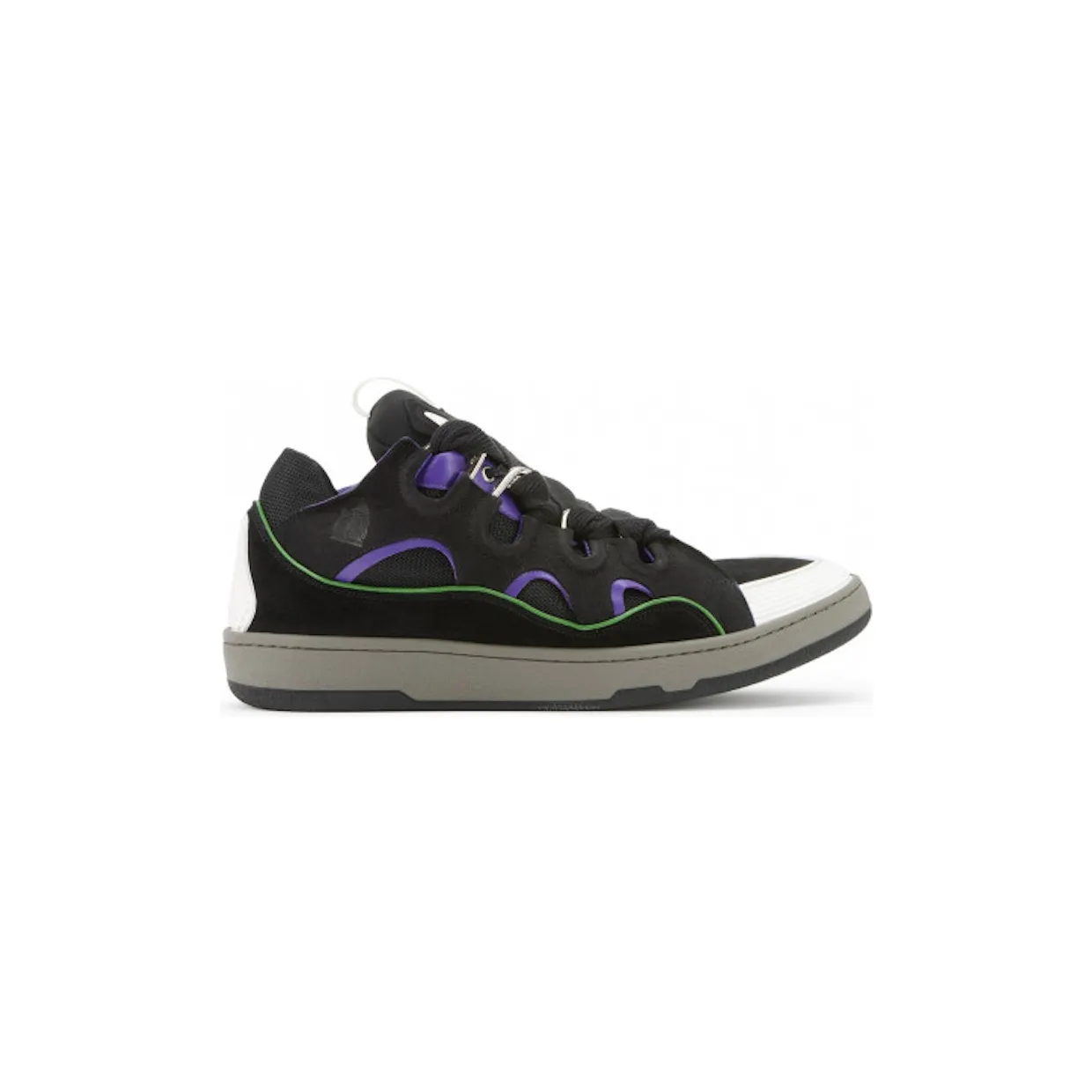 Lanvin Leather Curb Black Purple (FM-SKRK11-DRA1-P21B145)
