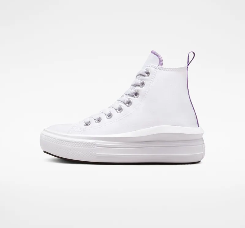 Converse Chuck Taylor All Star Move Platform White/pixel Purple/white
