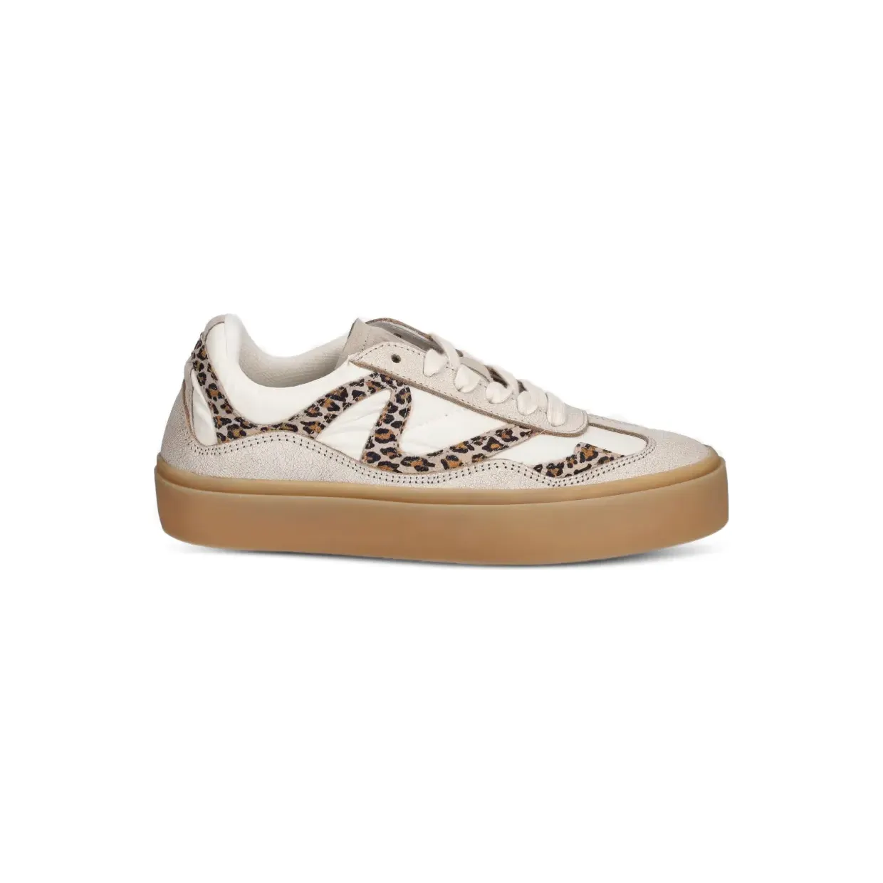 Inuikii Sneakers met luipaard-print en vlakken – Beige (10010010481953)