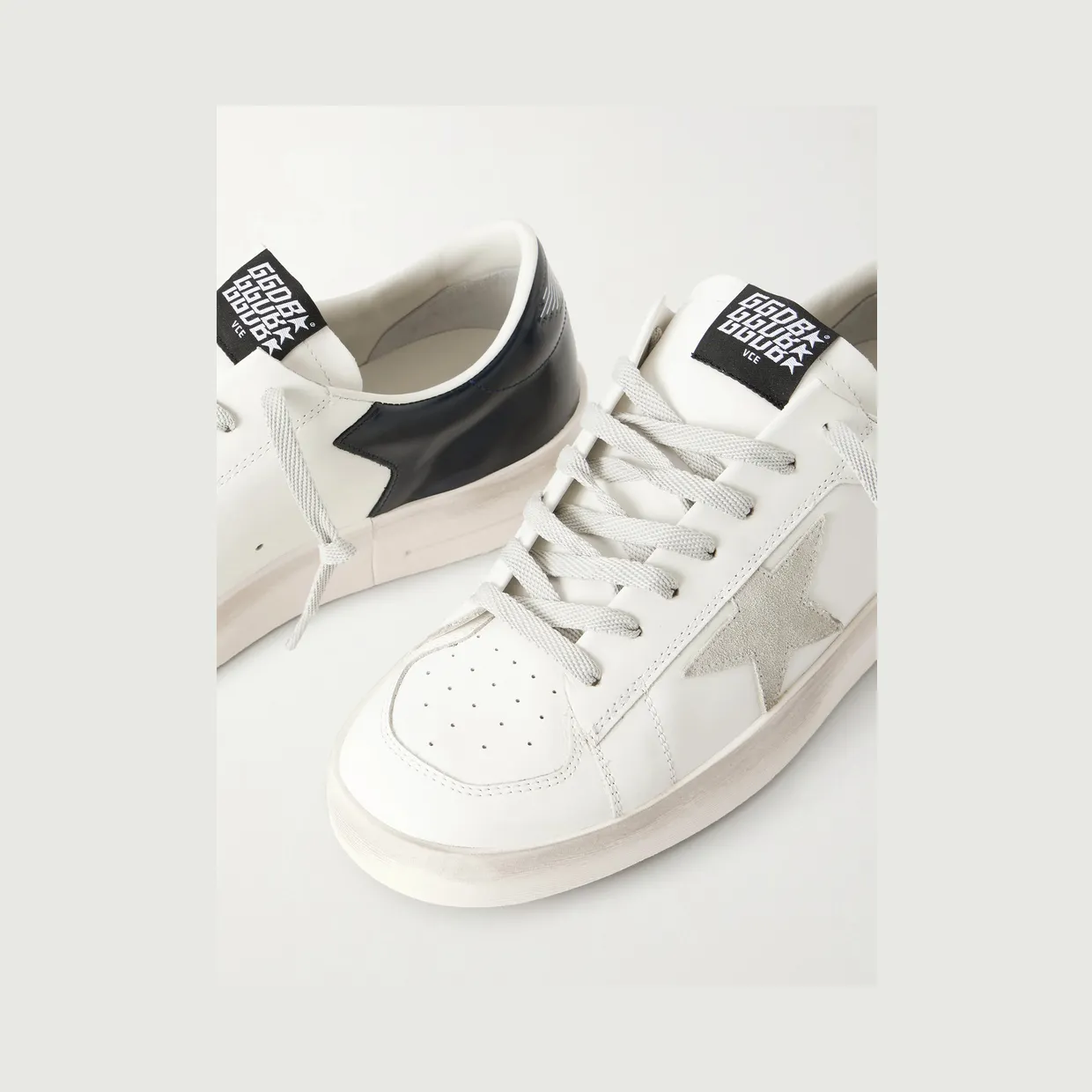 Golden Goose Stardan Suede-Trimmed Leather Sneakers White (GMF00128.F000567) (5)