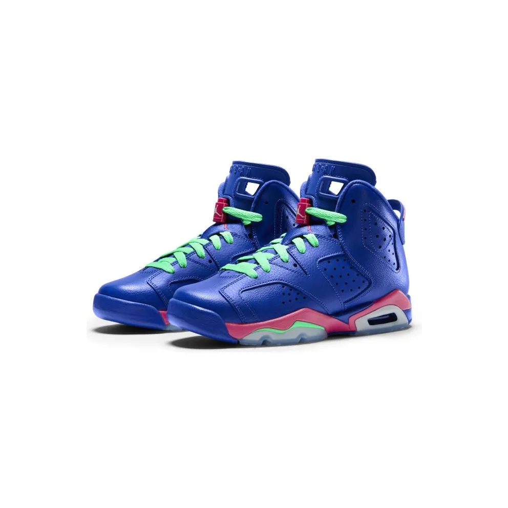Jordan 6 Retro Game Royal (GS) Gm Royal/White-Vvd Pnk-Light Lcd Grn (543390-439)