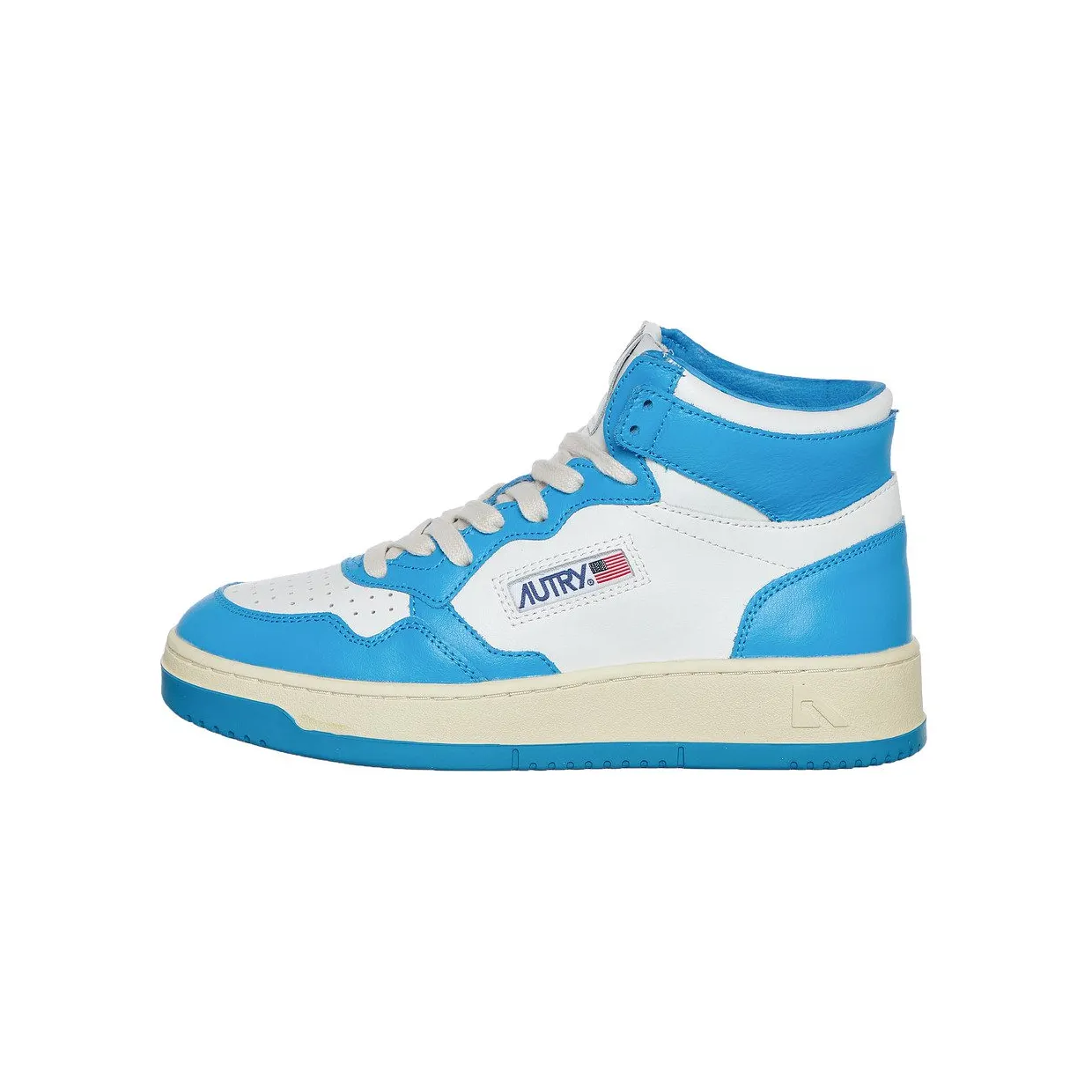 Autry Medalist Mid White / Cobalt (AUMWWB26)