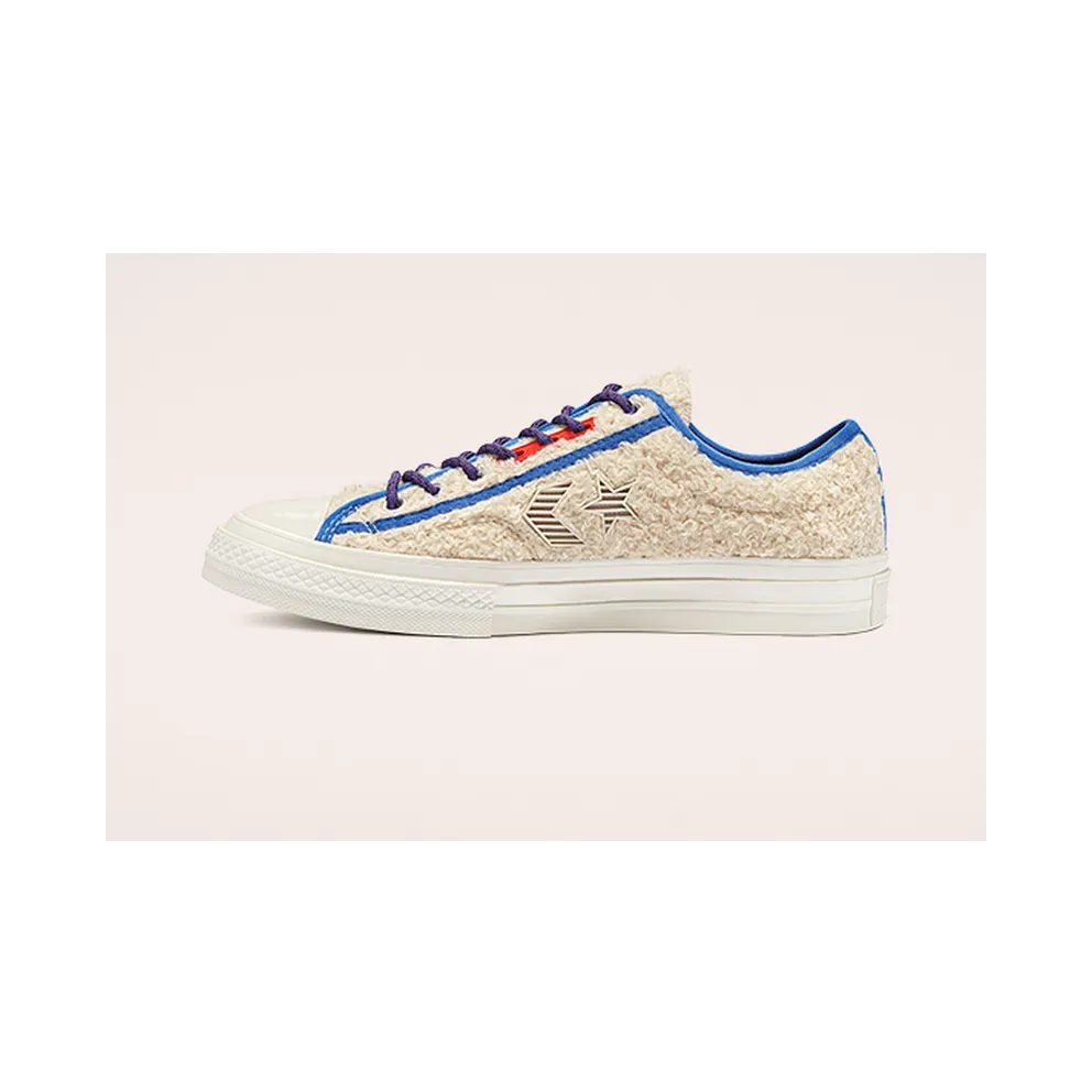 Converse Unisex Retro Sherpa Star Player Low Top White Swan/egret/poppy Red (169521C)