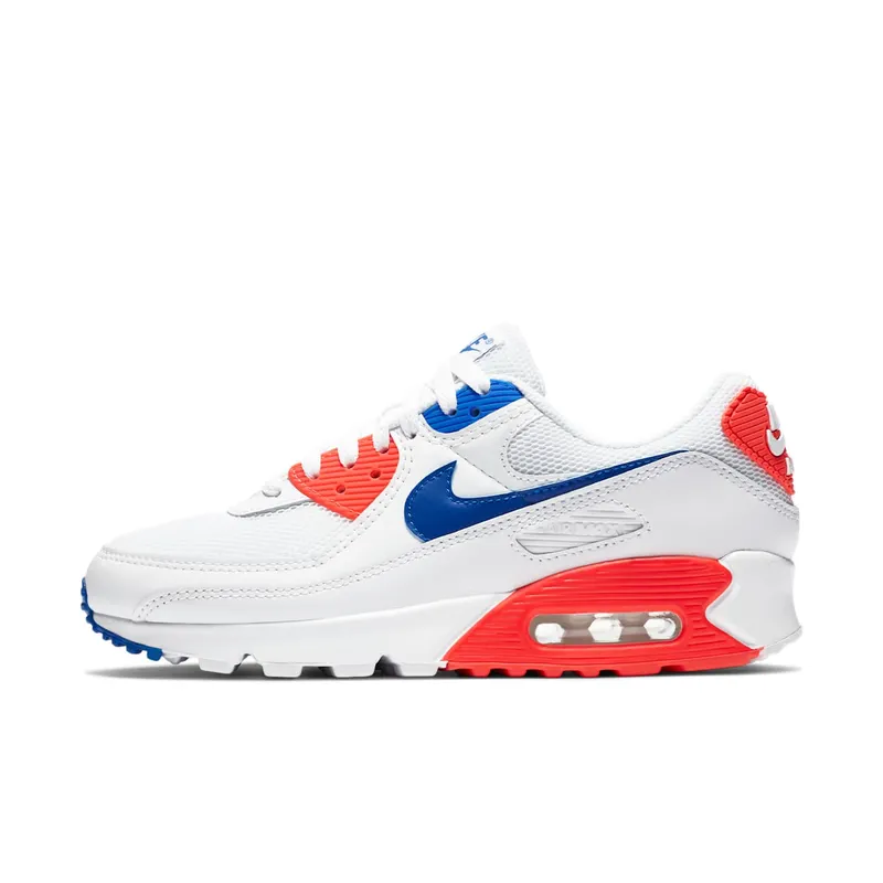 Nike Air Max 90 Ultramarine 2020 (W) White/Flash Crimson-Racer Blue (CT1039-100)