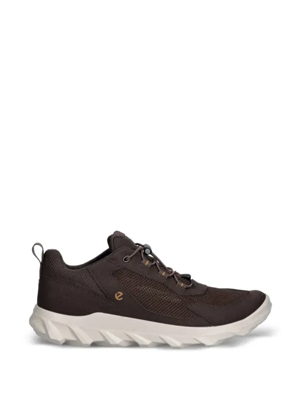 ECCO Sneakers met mesh vlakken en houtje-touwtje sluiting – Bruin (82026458500)