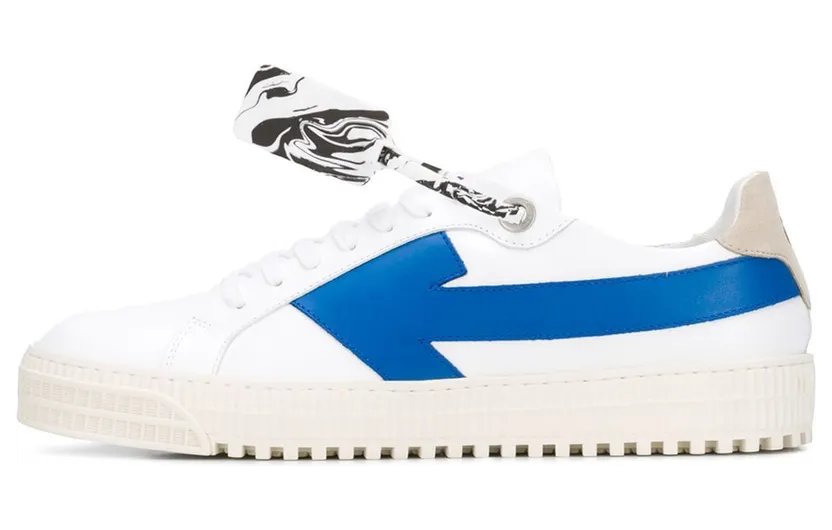 Off-White Arrows Low Top Sneaker White Blue (OMIA177E20LEA0010145)