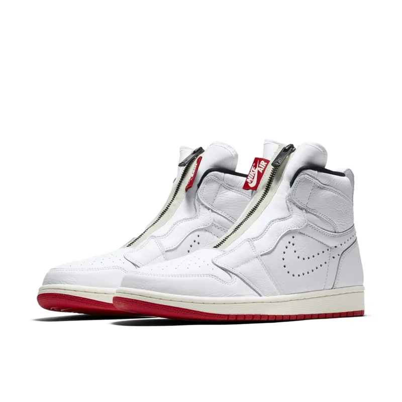 Jordan 1 Retro High Zip White University Red White/Black-Sail-University Red (AR4833-100)