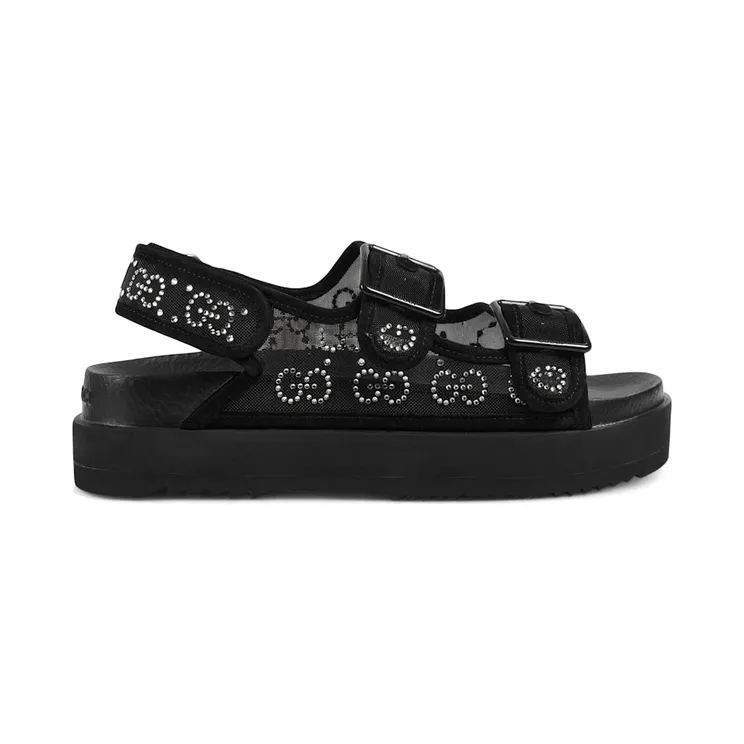 Gucci GG Sandal Crystals Black (701158 F13A0 1000)