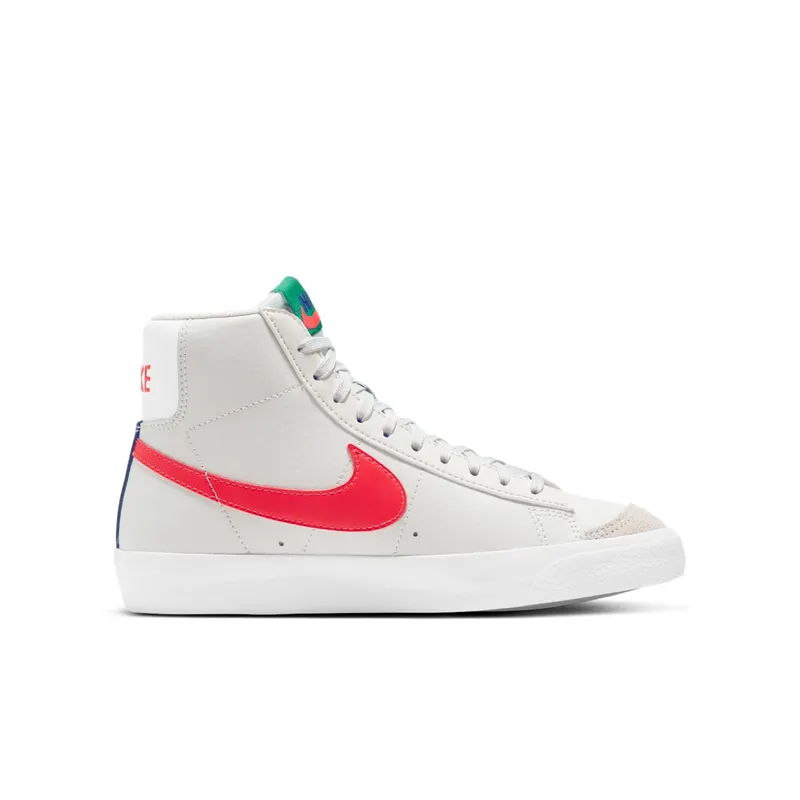 Nike Blazer Mid 77 Platinum Tint Bright Crimson (GS) (DA4086-004)