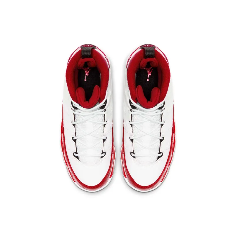 Jordan 9 Retro White Gym Red (PS) White/Black-Gym Red (401811-160)
