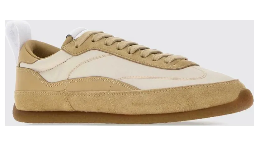 Mcqueen Alexander EC1 Nylon and Suede Sneakers with Rubber Sole Beige (856192WIAJ42636)