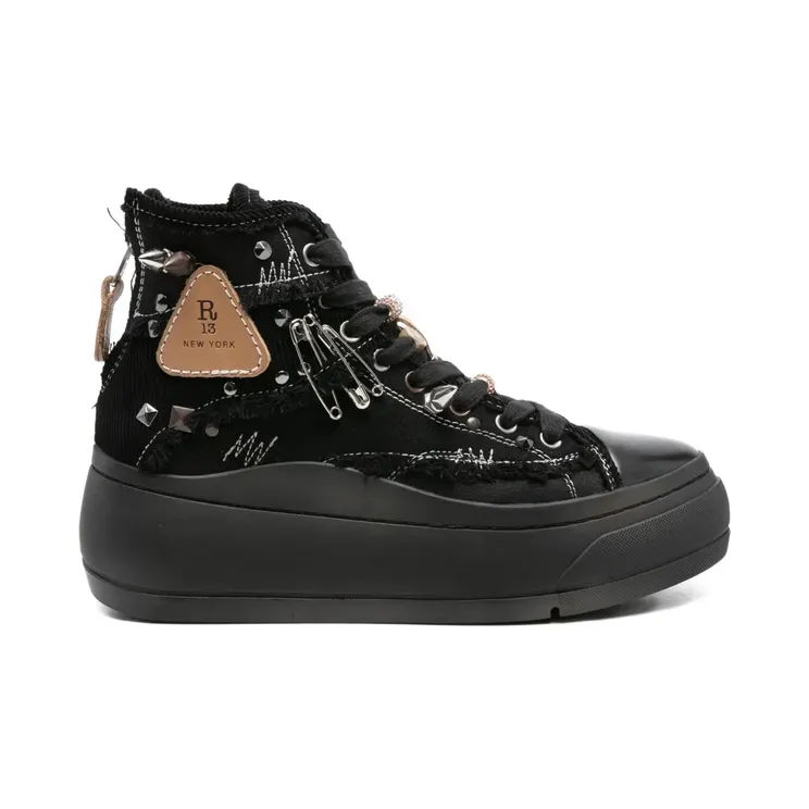 R13 Kurt mit Plateausohle “Black” (R13WS5029S224X)