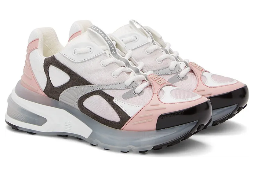 Givenchy White & Pink GIV 1 TR Sneakers (BE002DE1AR149) (4)