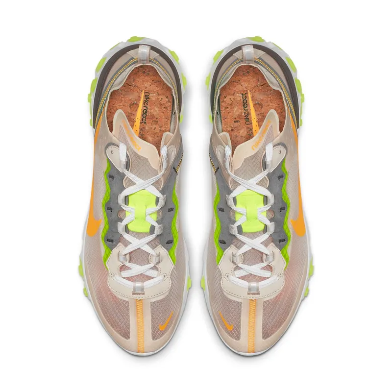 Nike React Element 87 Light Orewood Brown Light Orewood Brown/Laser Orange-Volt Glow (AQ1090-101)