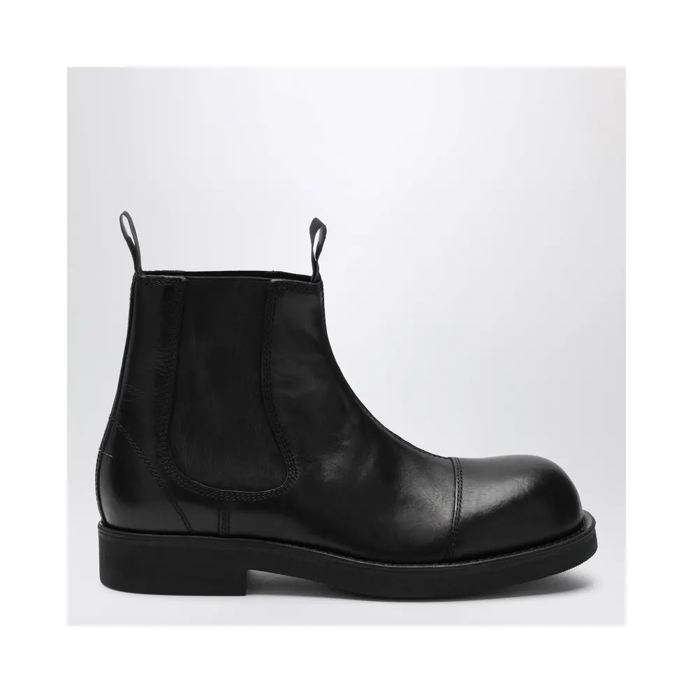 MM6 Maison Margiela Black leather Chelsea Biker boots SH1WU0014P7431/T_MM6-T8013_600-46