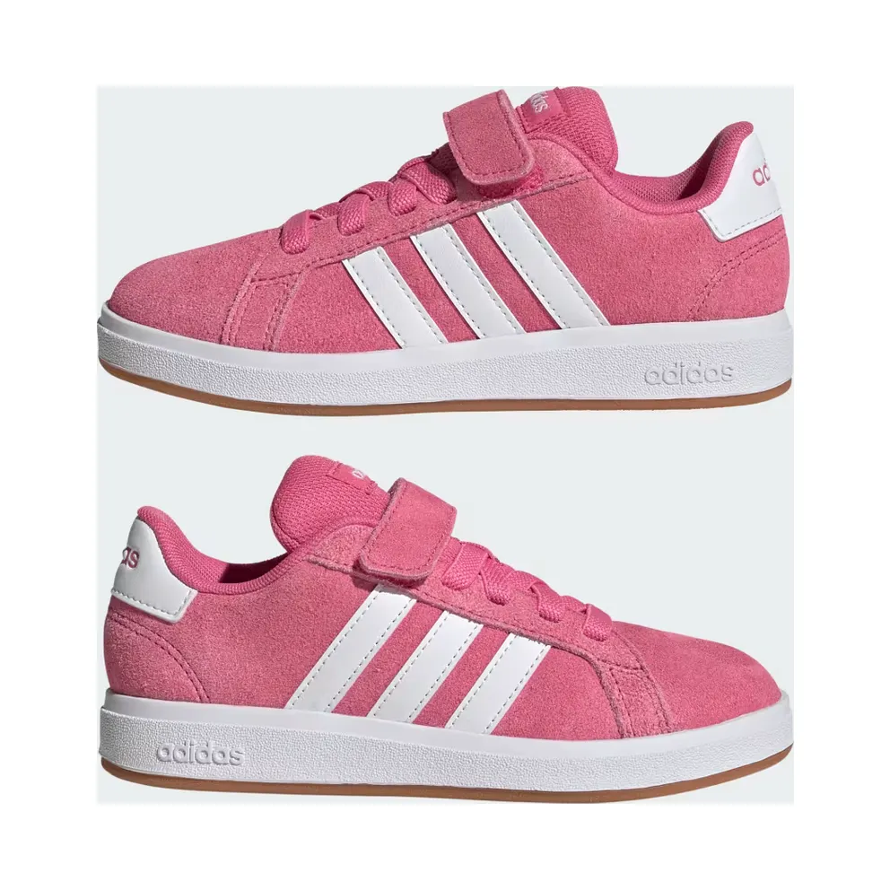 adidas Grand Court 00s Shoes Kids “Pink Fusion / Cloud White / Gum” (JP9350)
