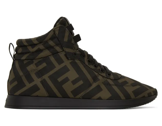 Fendi Brown and Black Forever Fendi Sneakers (8E7045 A2LY)