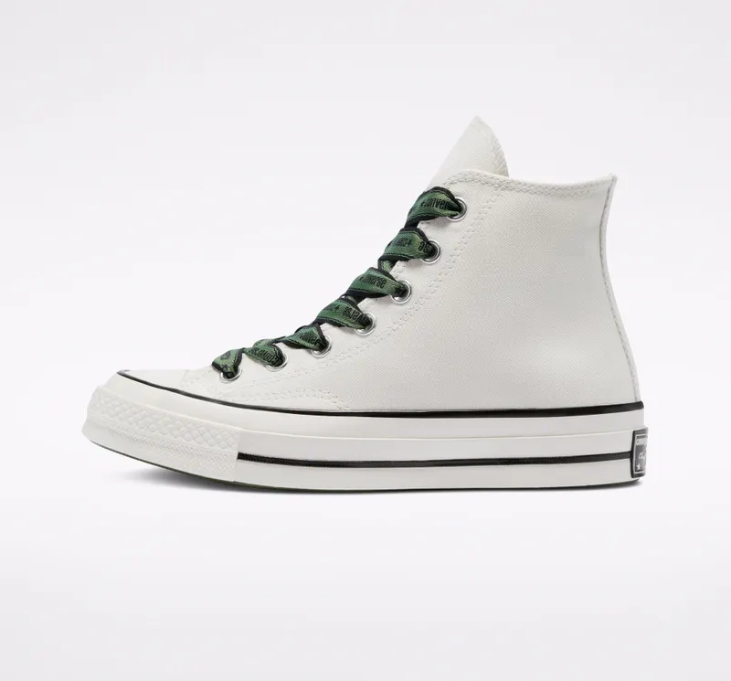 Converse Chuck 70 Wordmark Ribbon Laces Egret/treeline/Black