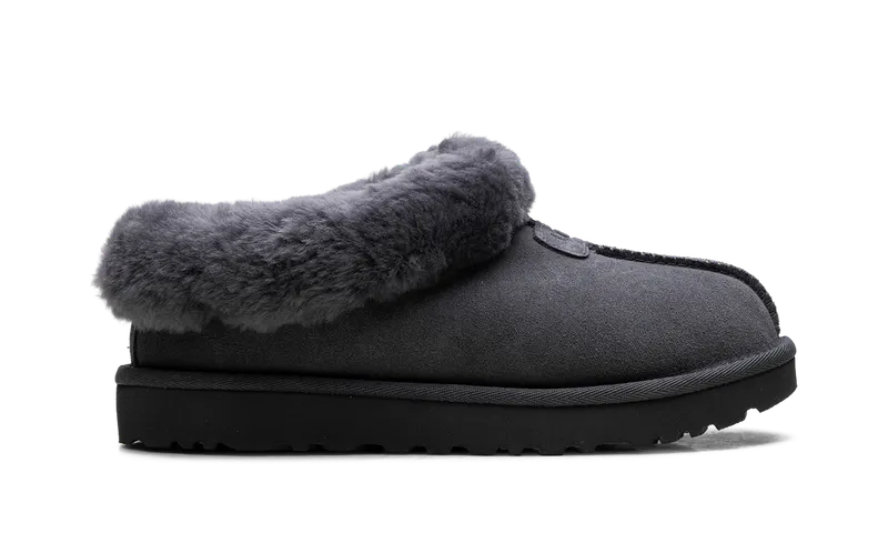 Ugg Tazzette Genuine Shearling Collar Slide “Obsidian” (1134810-OBS)