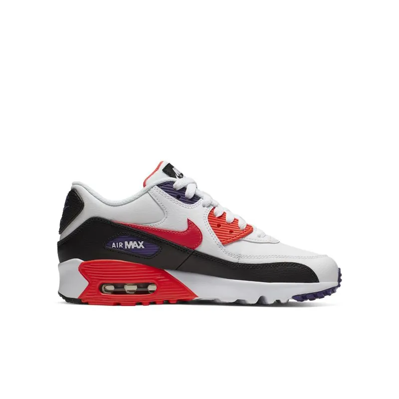 Nike Air Max 90 LTR White Crimson (GS) White/Crimson/Black (833412-117)