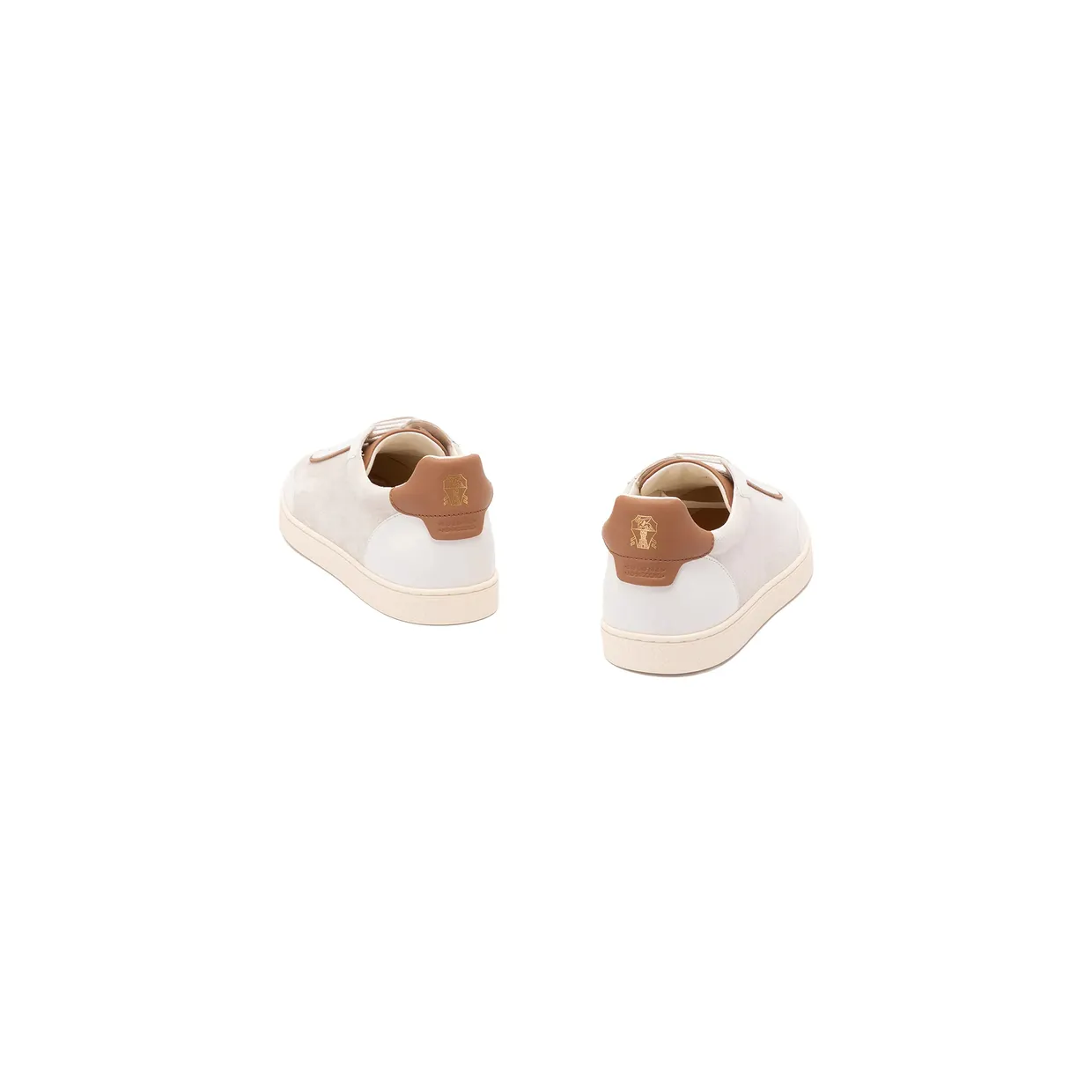 Brunello Cucinelli Leather Panelled Low-top “Neutrals” (MZULDGJ336 CEH67) (2)