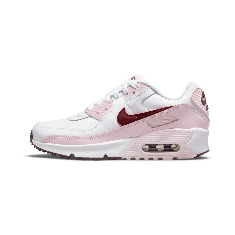 Nike air Max 90 Leather GS “White / Pink Foam / Dark Beetroot” (CD6864-114)