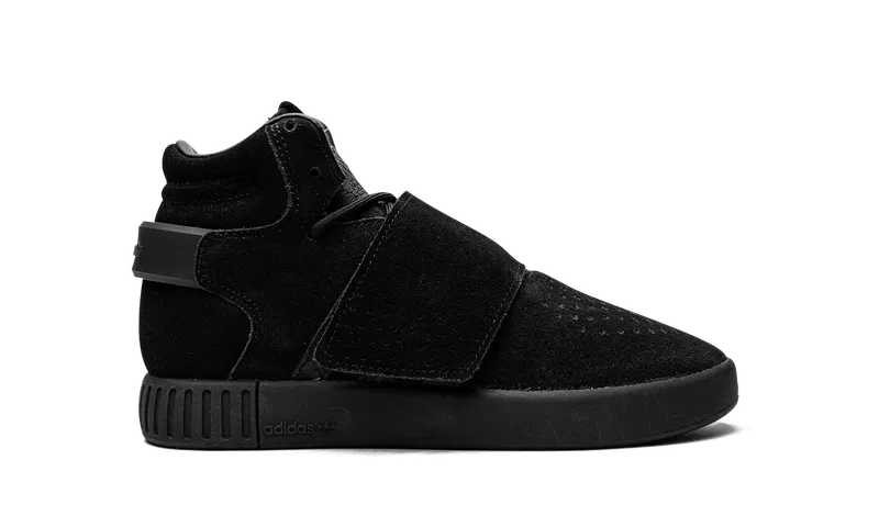 Adidas Tubular Invader Strap GS “CORE BLACK/CORE BLACK/WHITE” (BZ0302)