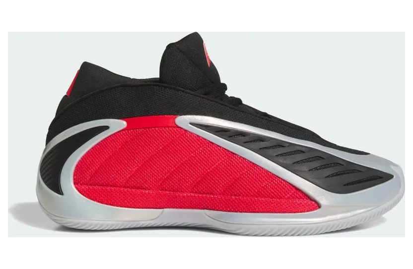 Adidas Anthony Edwards 2 Silver Metallic / Pure Ruby / Core Black (JQ9497)