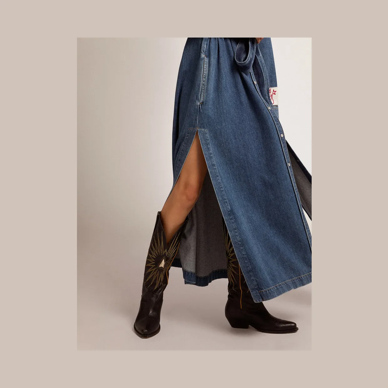 Golden Goose Wish Star Boots In Black Leather With Platinum Laminated Leather Inlay Star (GWF00135.F000571.90100) (3)