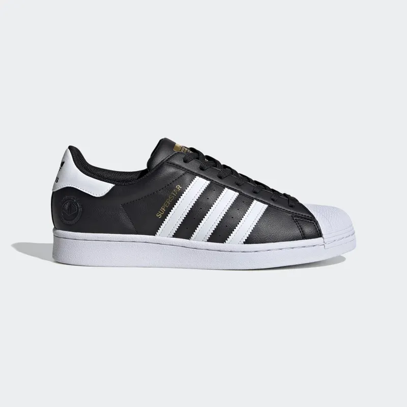 adidas Superstar Vegan Black White Core Black/Cloud White/Gold Metallic (FW2296)