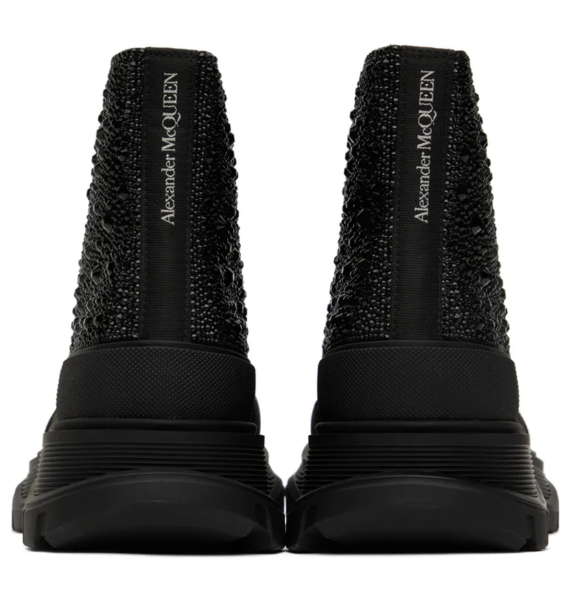 Alexander McQueen Black Stud High-Top Sneakers (688538WHCEJ) (2)