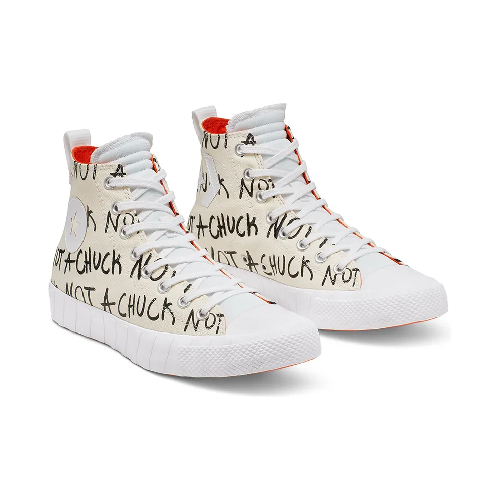 Converse Chuck Taylor All-Star 70s Hi Unt1tl3d “Not a Chuck” White Egret/White-Bold Mandarin (166503C)