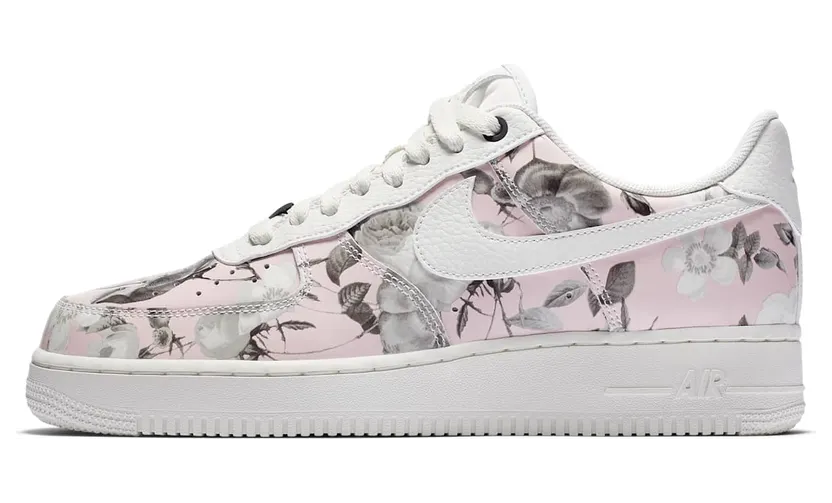 Nike Air Force 1 Low Floral Rose (W) “Summit White / Black” (AO1017-102)