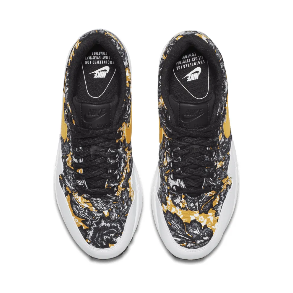 Nike Air Max 1 Tropical Floral (W) White/University Gold-Black (633737-100)