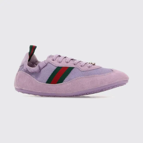 Gucci Shift Suede and Mesh Sneakers Grey (857963AAF1Z5356)