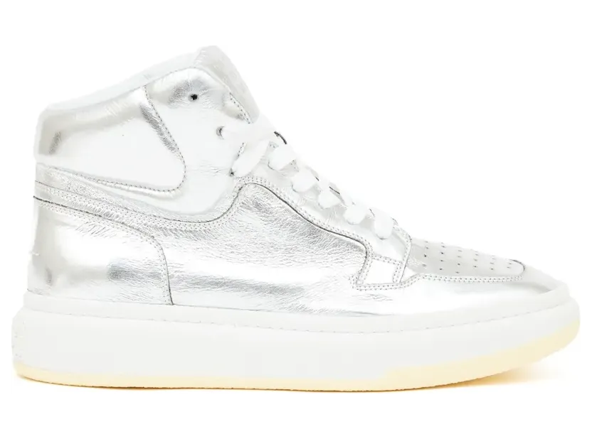 MM6 Maison Margiela High-Top-Sneakers mit Schnürung – Silber (S66WS0089P5548)