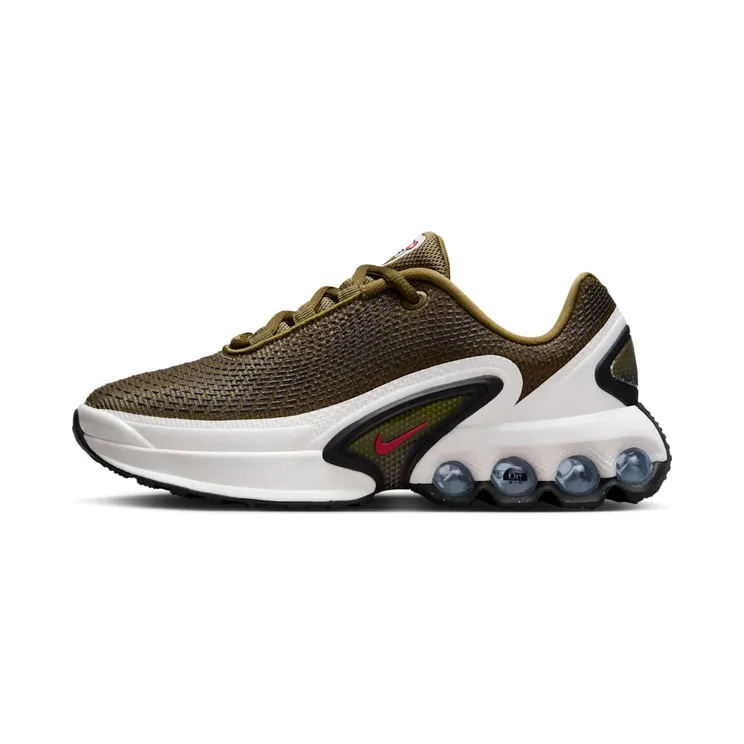 Nike Air Max DN “Olive Flak / Black / Gym Red” (FB8987-300)