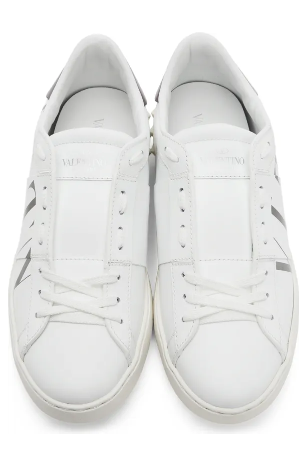 Valentino Garavani Grey & White VLTN Open Sneakers (XY2S0830PST) (5)