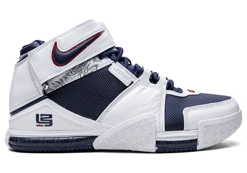 Nike LeBron Zoom 2 High-Top-Sneakers – Weiß (DR0826)