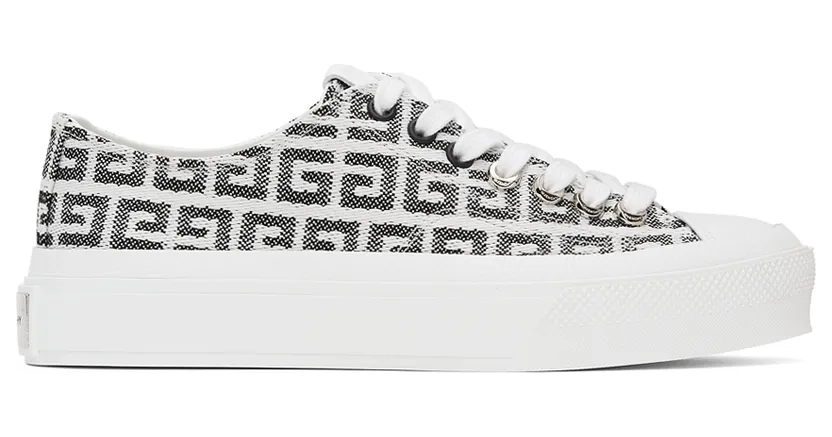 Givenchy Black & White 4G City Sneakers (BE001NE10N)