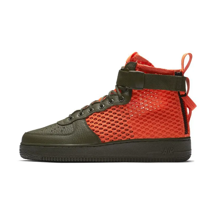 Nike SF Air Force 1 Mid Cargo Khaki Total Crimson Cargo Khaki/Total Crimson-Cargo Khaki (AA7345-300)