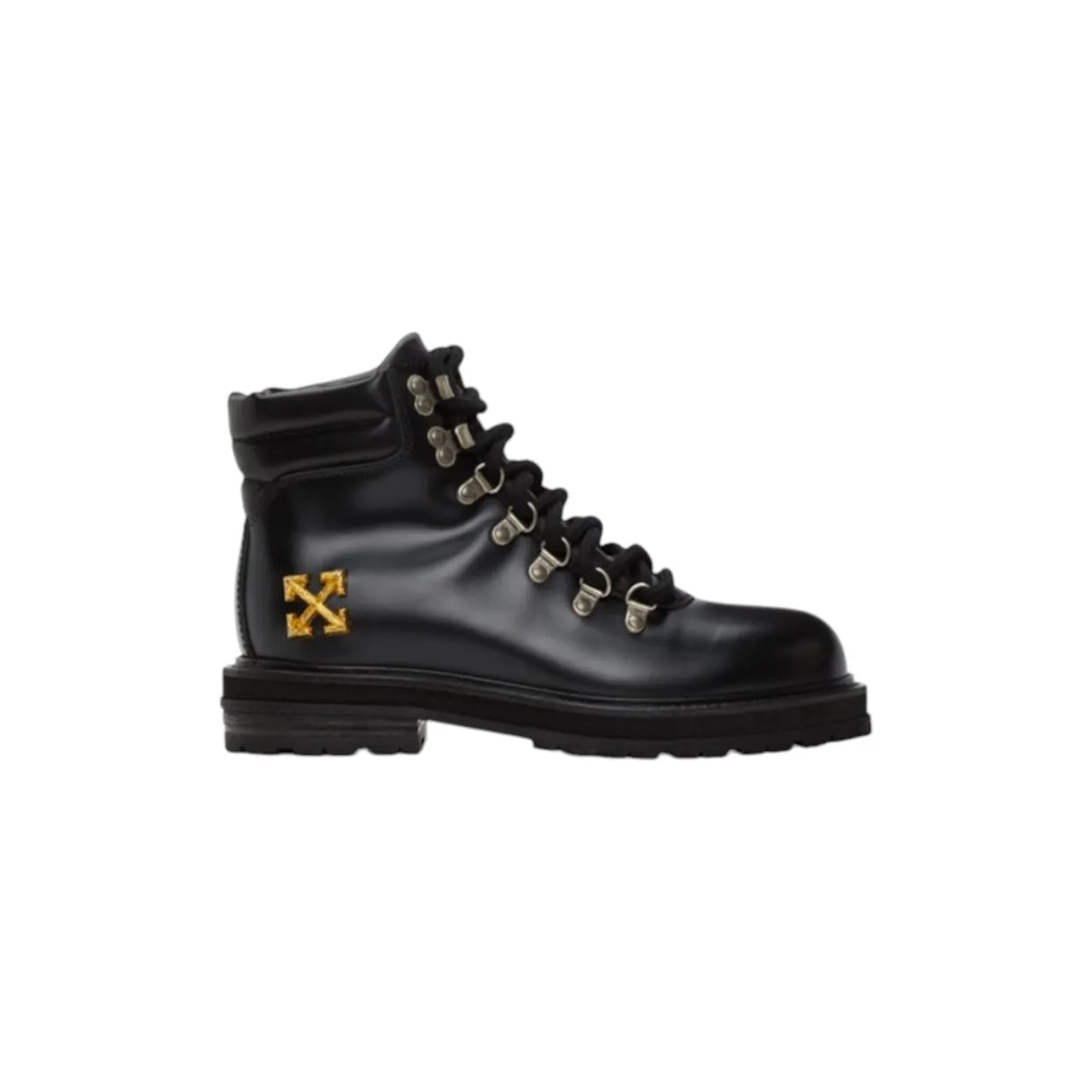 OFF-WHITE Sponge Laceup Boot Black (OMIE009S23LEA0011040)