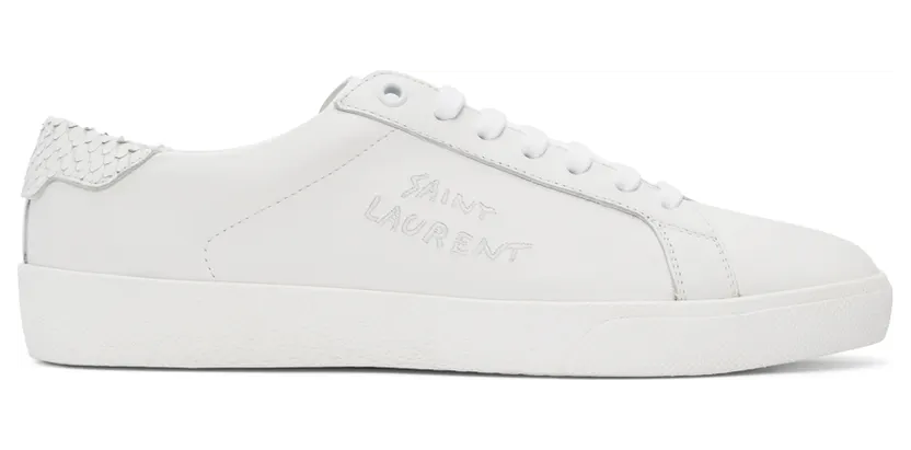 Saint Laurent White Court Classic SL/06 Sneakers (650003 0ZS11)