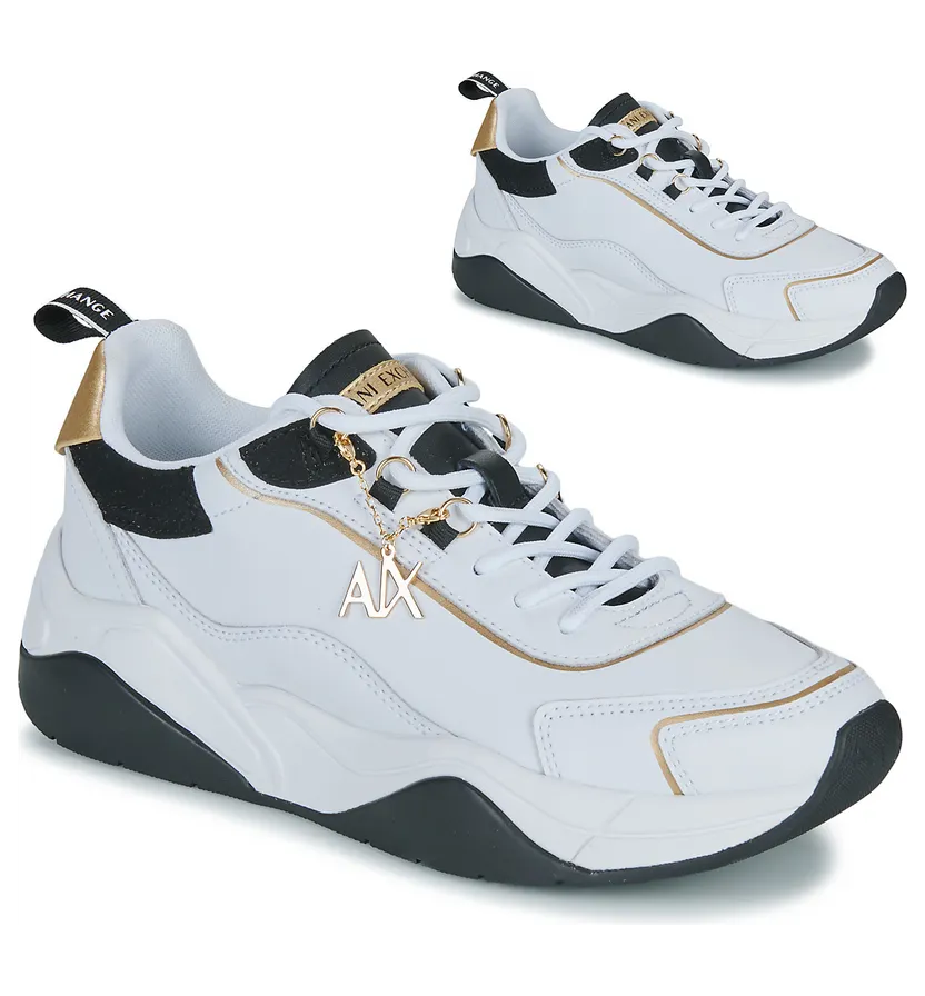 Armani Exchange – Leren Sneakers – Dames – Schoenen – Wit (XV580XDX104S037) (3)