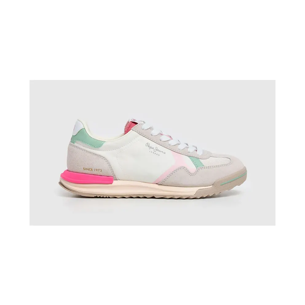 Pepe Jeans PèPè sneaker Grey / Light Green / Pink / Off-White (PLS600056-803)