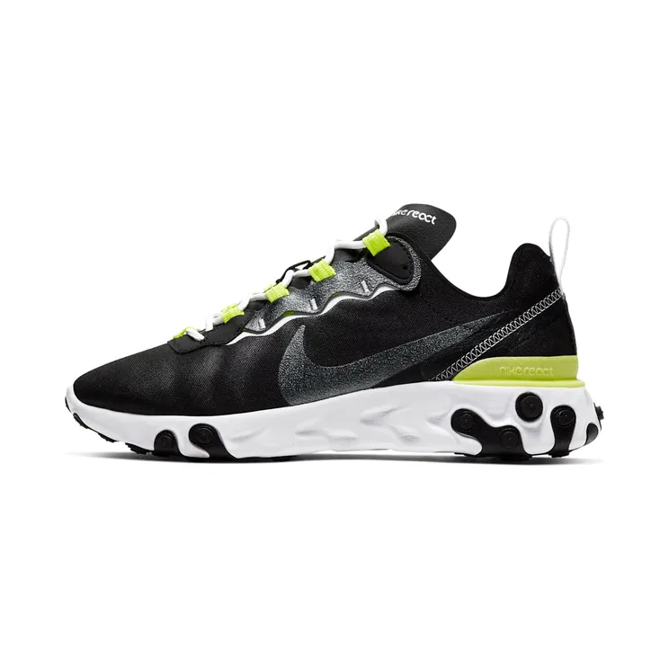 Nike React Element 55 SE ‘Black Lemon Venom’ “Black / Lemon Venom / White” (CN3591-001)