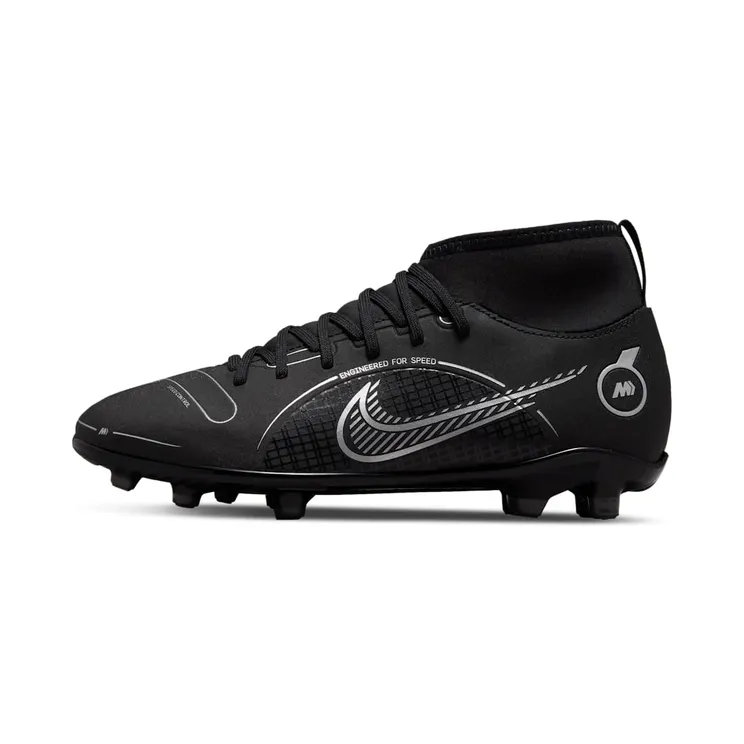Nike Superfly 8 Club FG/MG Black Metallic Silver (DJ2894-007)