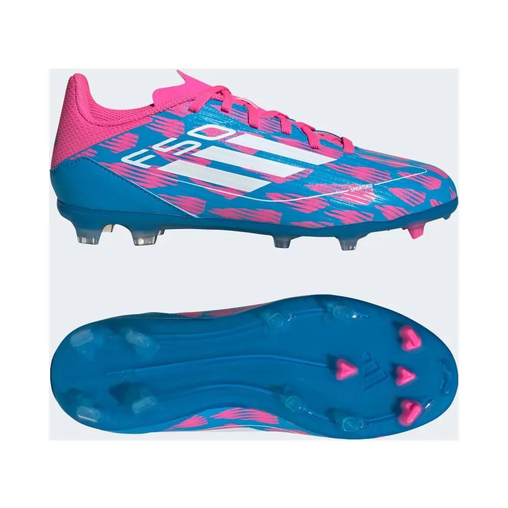 adidas F50 League Multi-Ground Solar Blue Cloud White Solar Pink (IF1365)