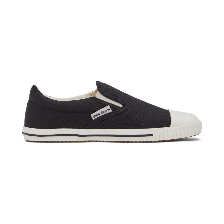 Palm Angels Black Vulcanized Low-Top Sneakers (PMIA074S22FAB0011001)